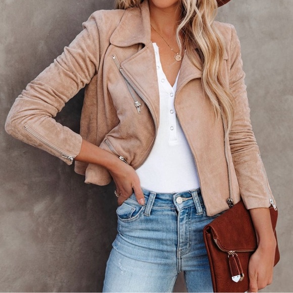 Vici Jackets & Blazers - VICI Faux Suede Moto Jacket Size Small‎